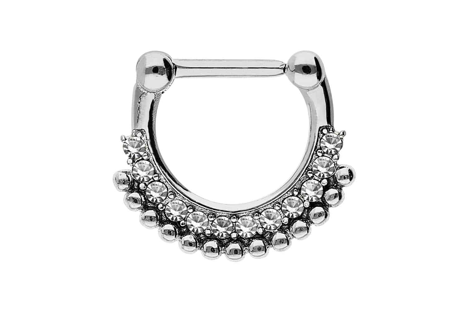 Chirurgenstahl Clicker 13 KUGELN + 12 KRISTALLE ++SALE++ von Piercingline